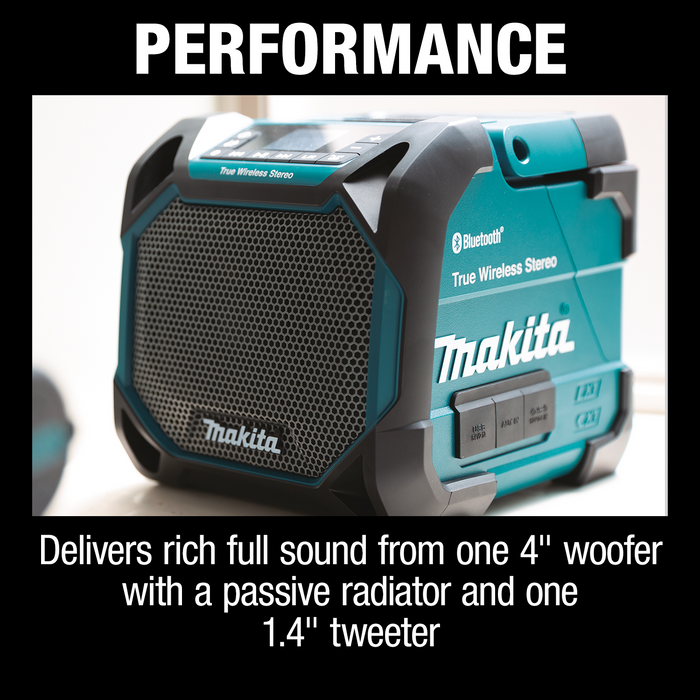 Makita XRM11 18V LXT 12V Max CXT Cordless Bluetooth Job Site Speaker —  Coastal Tool