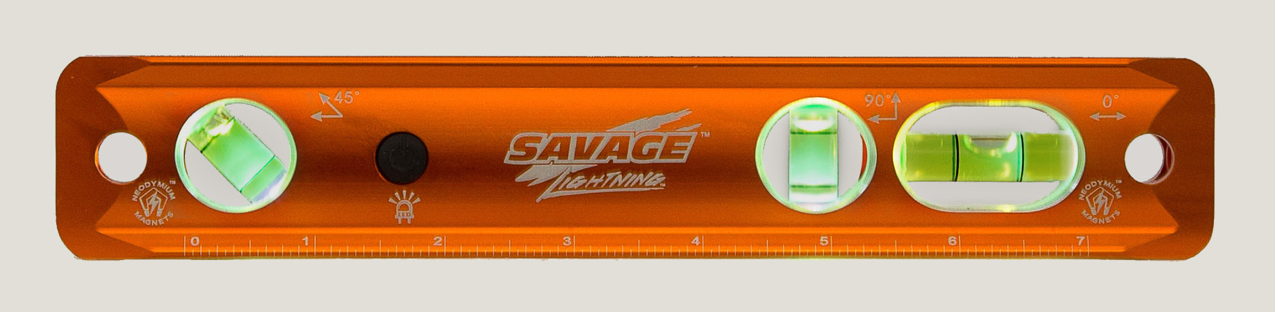 Savage TLL049M Lightning 9" Lighted Magnetic Aluminum Torpedo Level - Image 3