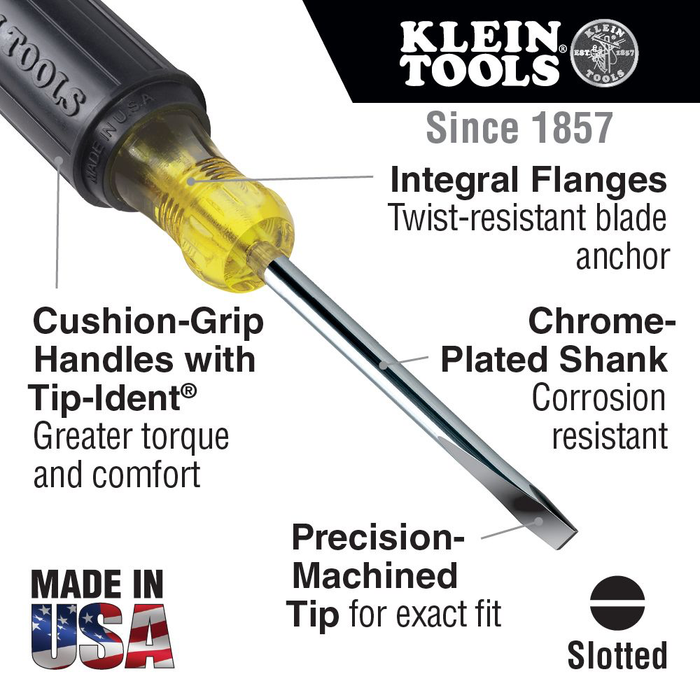 Klein Cabinet Tip Slotted Screwdrivers - Image 4