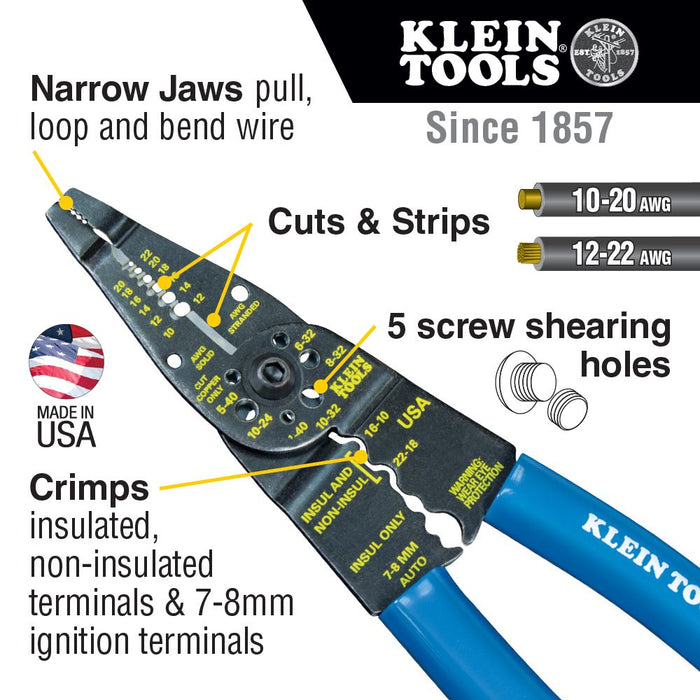 Klein 1010 Multi Tool Wire Stripper, Cutters, and Crimping Tool - Image 3