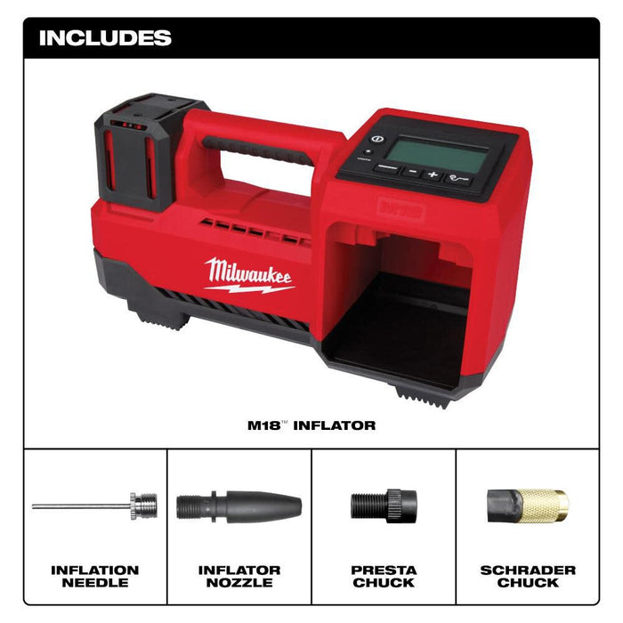 Milwaukee 2848-20 M18 18V Cordless Tire Inflator (Tool Only) - Image 2