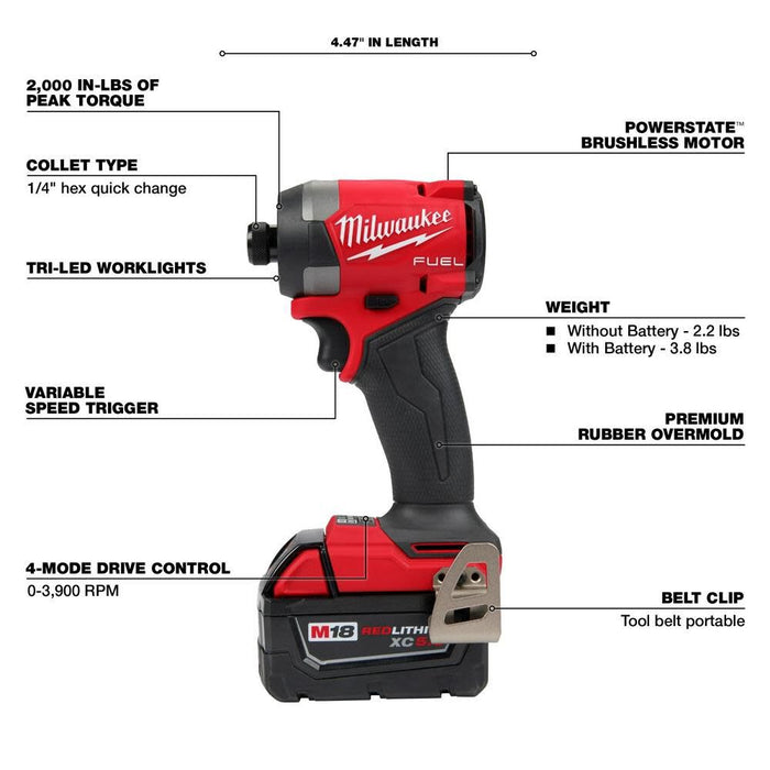 Milwaukee 2953-20 M18 Fuel Impact Driver (Tool Only) - Image 2
