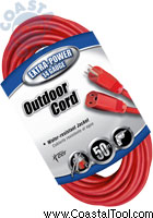 Coleman Cable Vinyl 3 Conductor Outdoor Extension Cord
